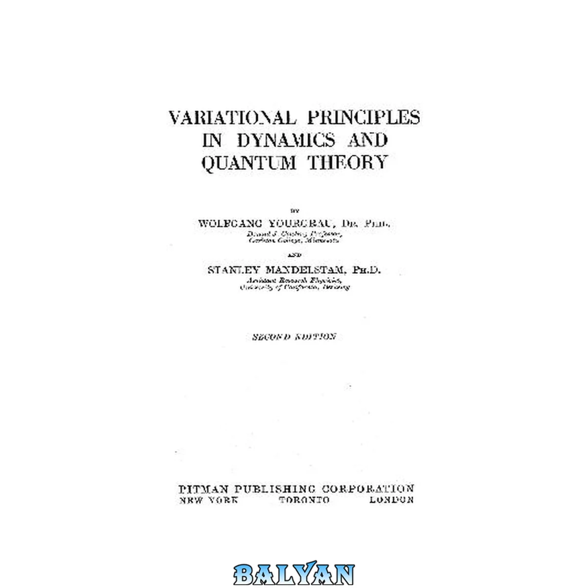 جلد کتاب Variational Principles in Dynamics and Quantum Theory