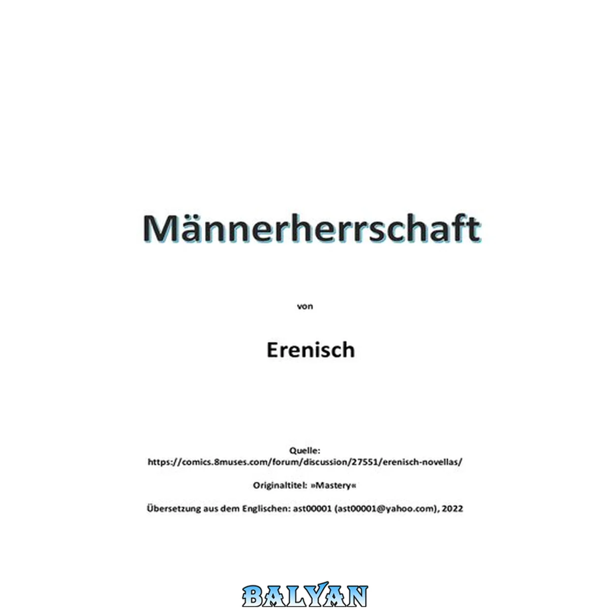 جلد کتاب Männerherrschaft (Kap. 1-126)
