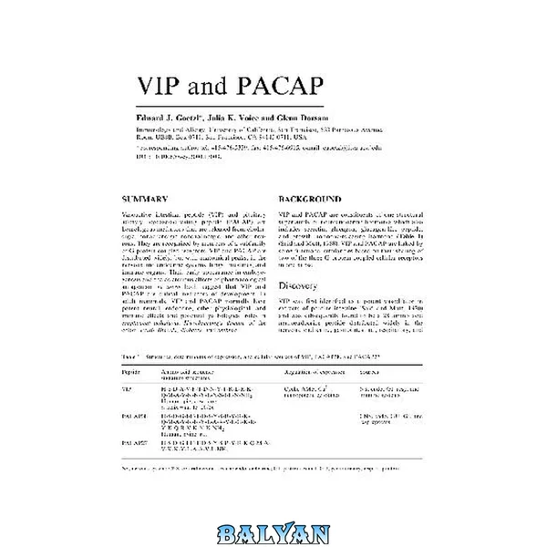 VIP and PACAP