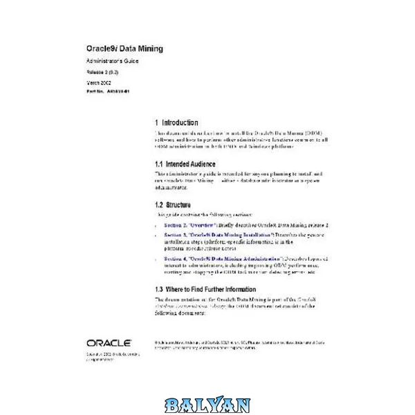 Oracle9i Data Mining