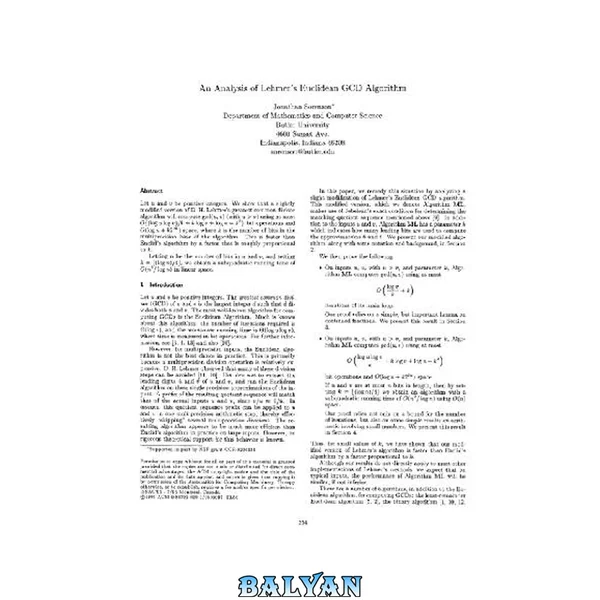 Analysis of Lehmer's GCD algorithm. ISSAC95