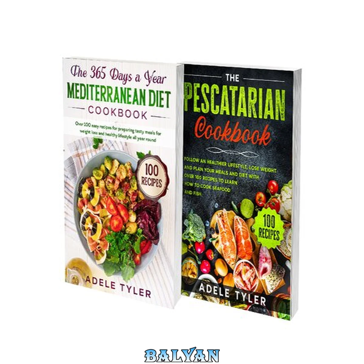 جلد کتاب Pescatarian Mediterranean Diet Cookbook: 2 Books In 1: Learn How To Cook And Prepare Mediterranean Dishes Using Healthy Ingredients, Fish And Seafoods