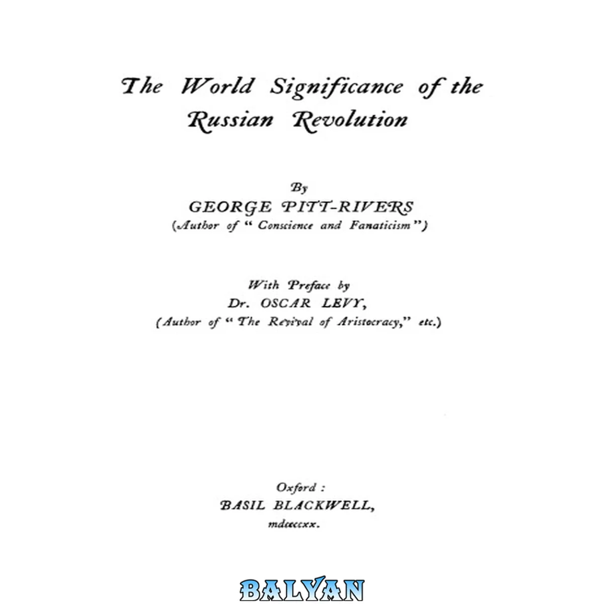 جلد کتاب The World Significance of the Russian Revolution