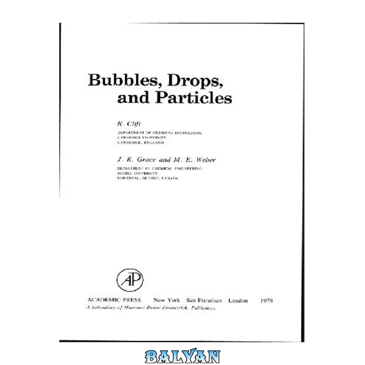 جلد کتاب Bubbles, drops, and particles