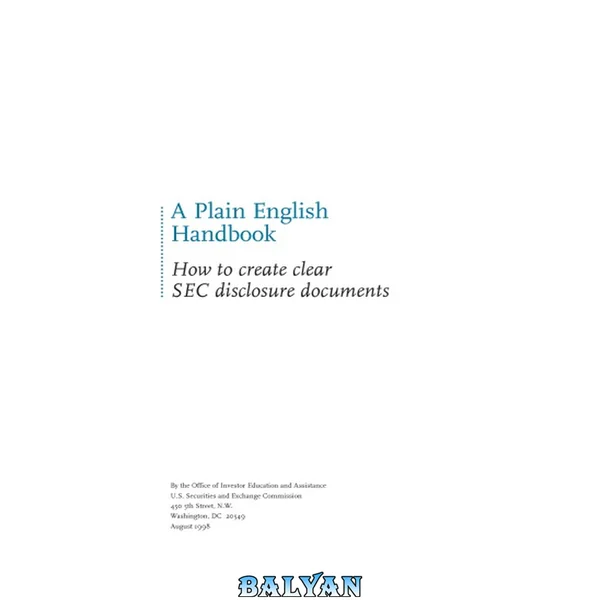 A Plain English Handbook - How to create clear SEC disclosure documents