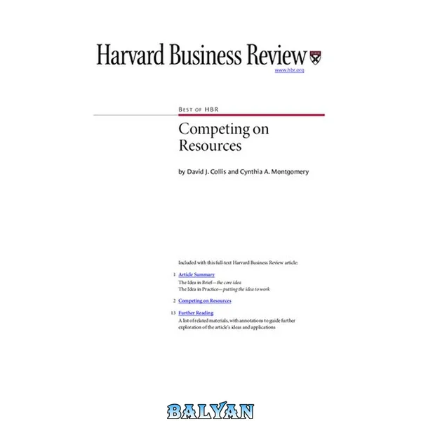 Competing on Resources