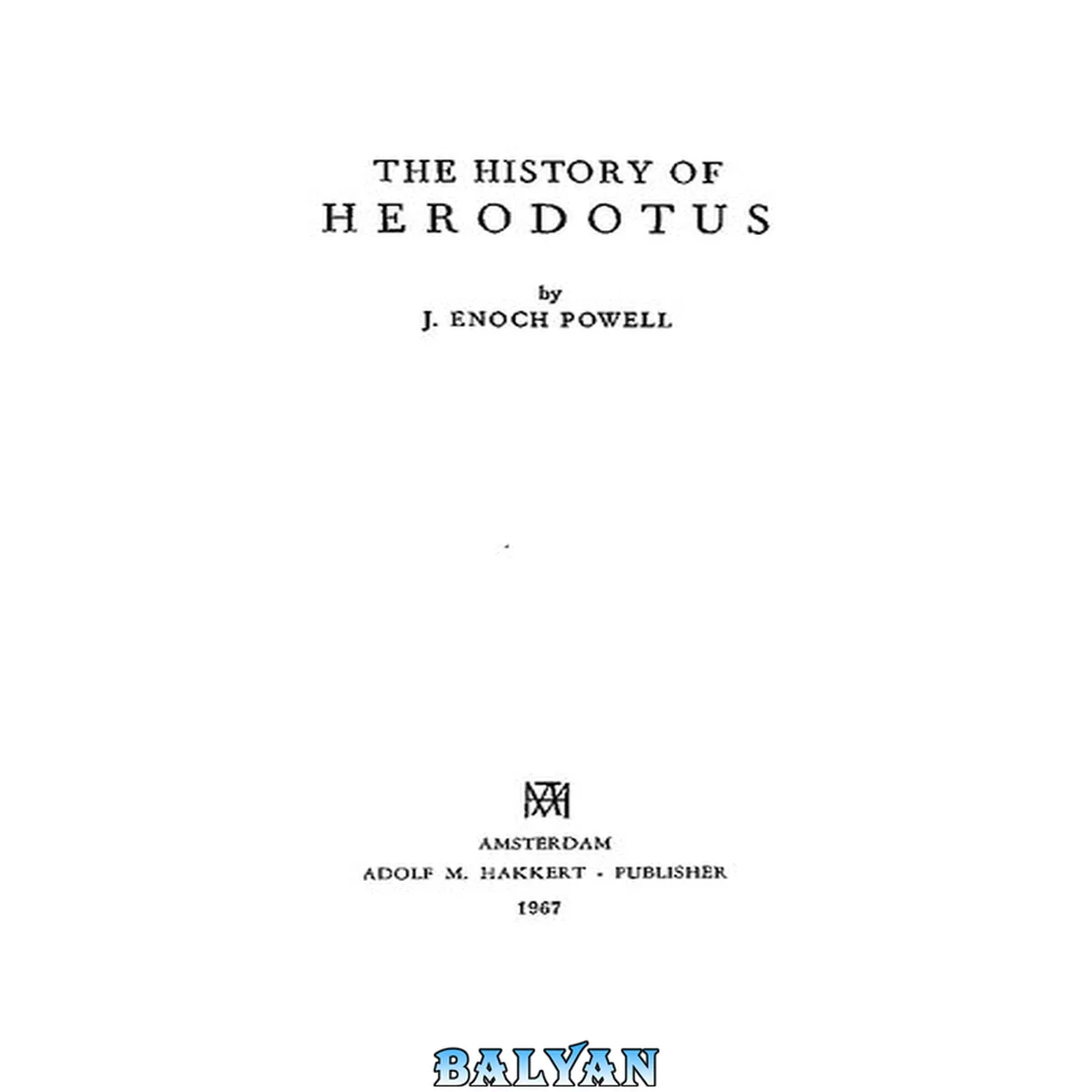 جلد کتاب The History of Herodotus