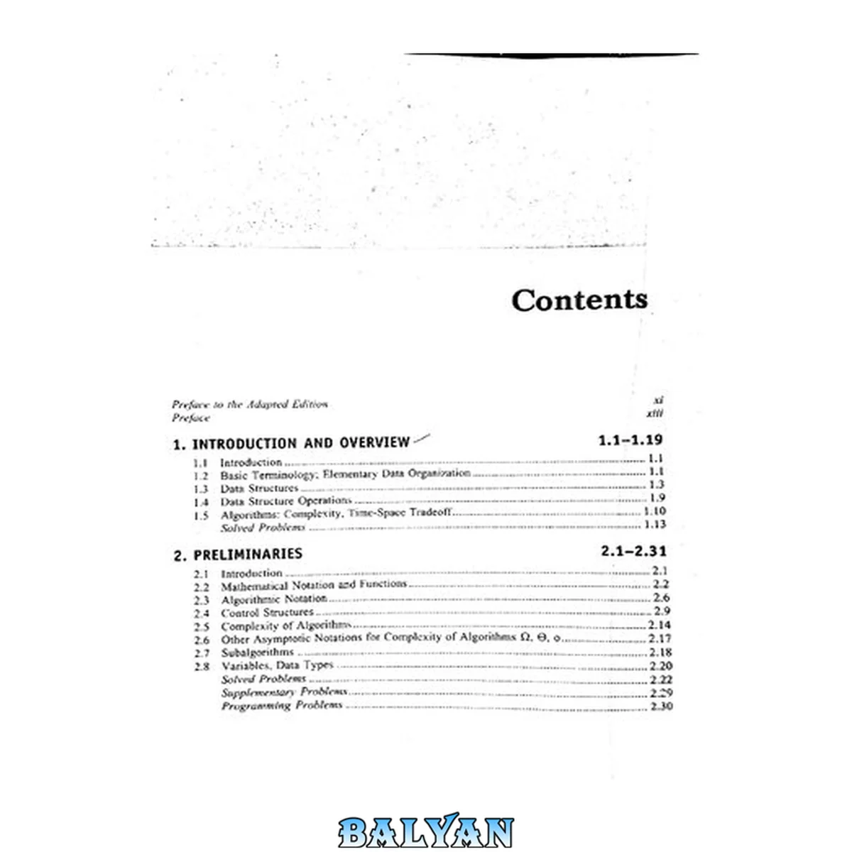 جلد کتاب An Introduction to Data Structures With Applications
