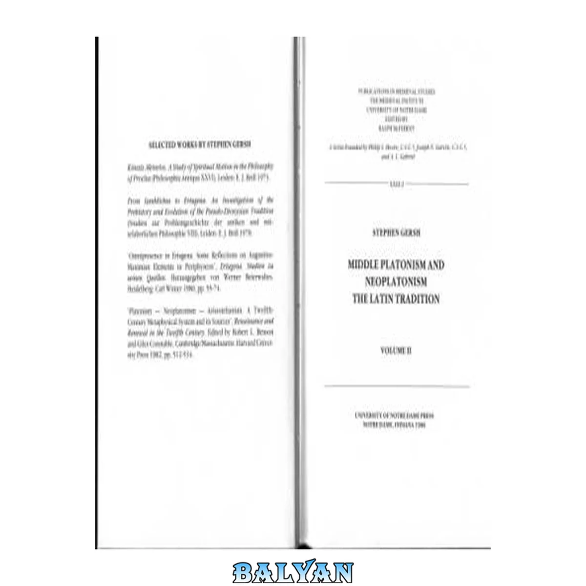جلد کتاب Middle Platonism and Neoplatonism The Latin Tradition 2