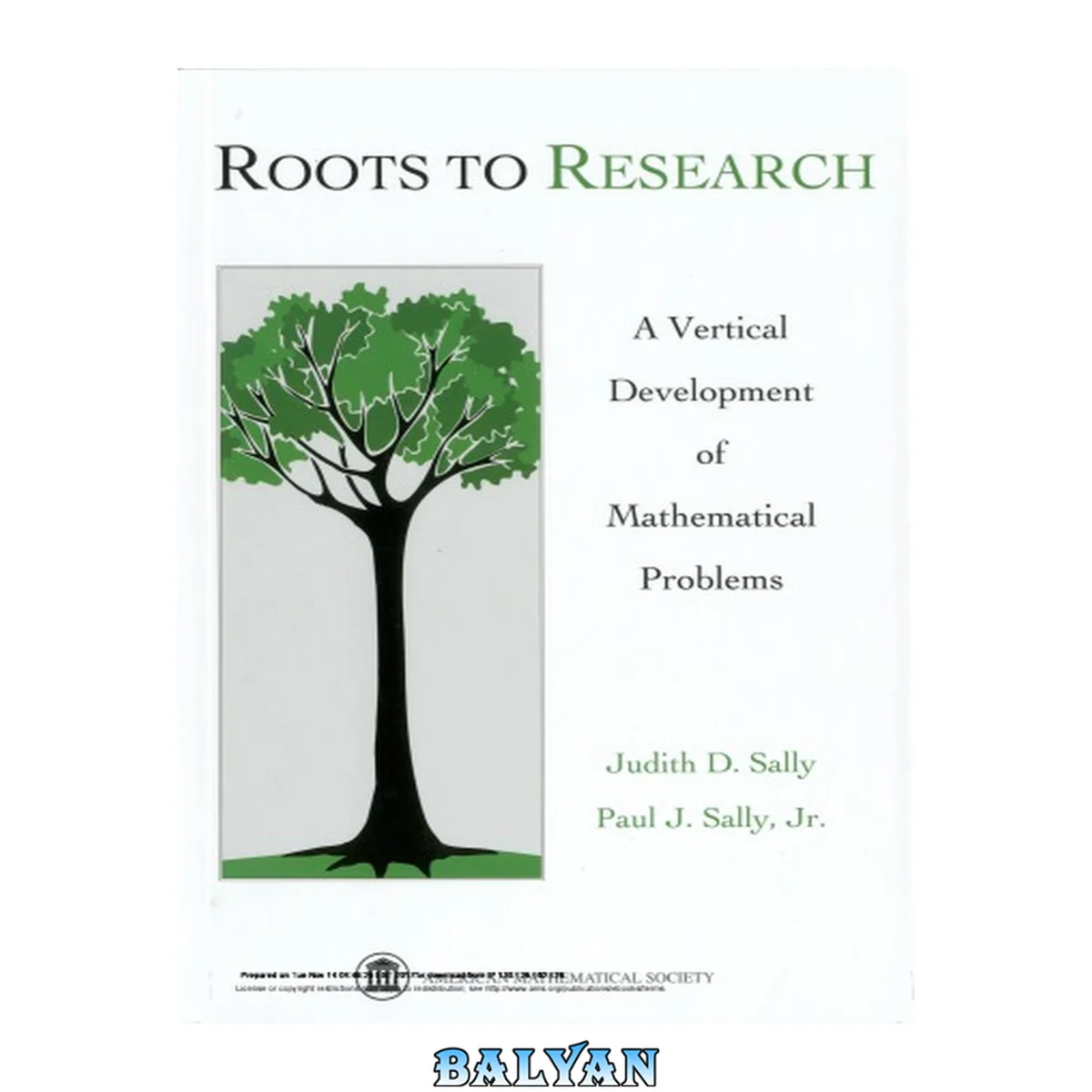 جلد کتاب Roots to research : a vertical development of mathematical problems