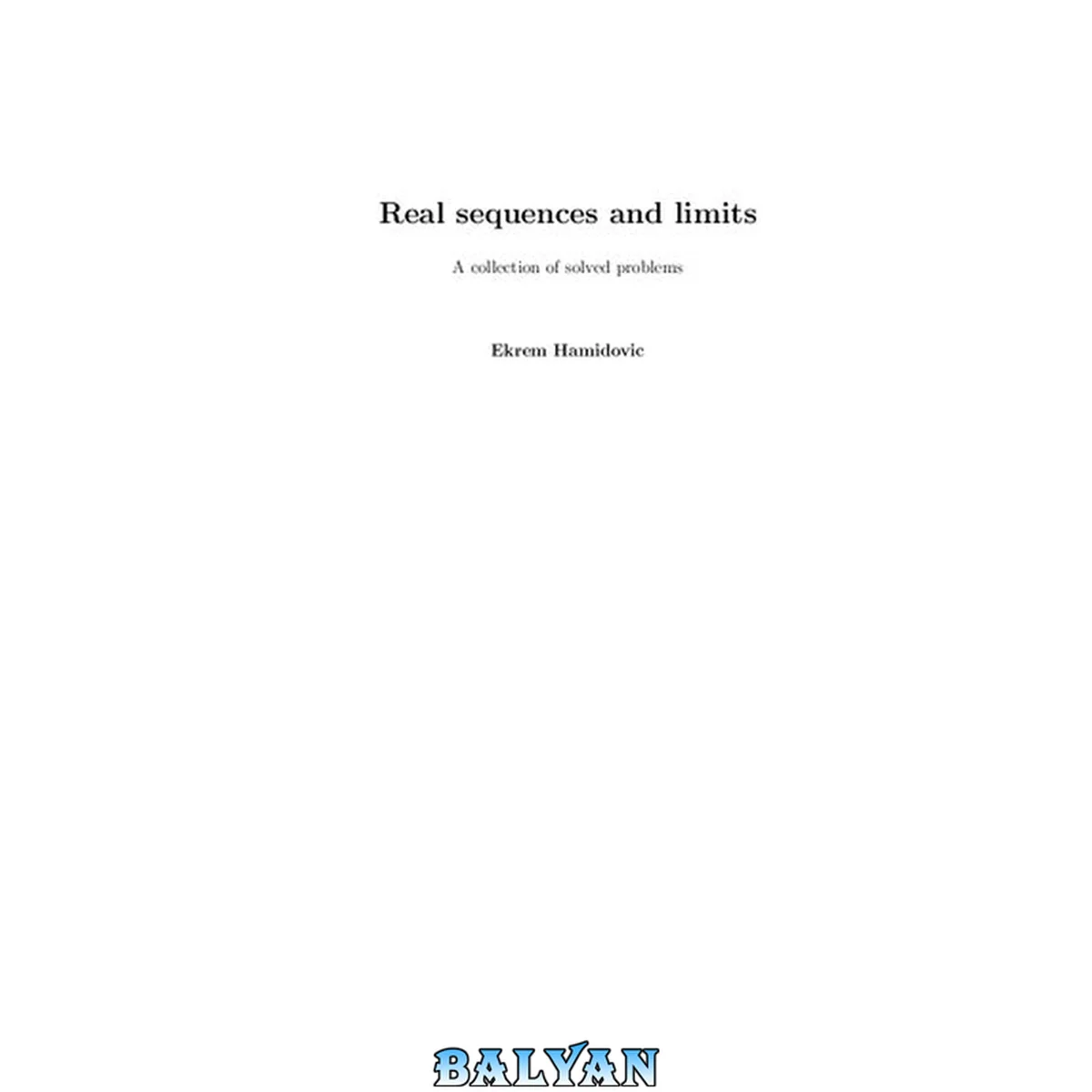 جلد کتاب Real sequences and limits