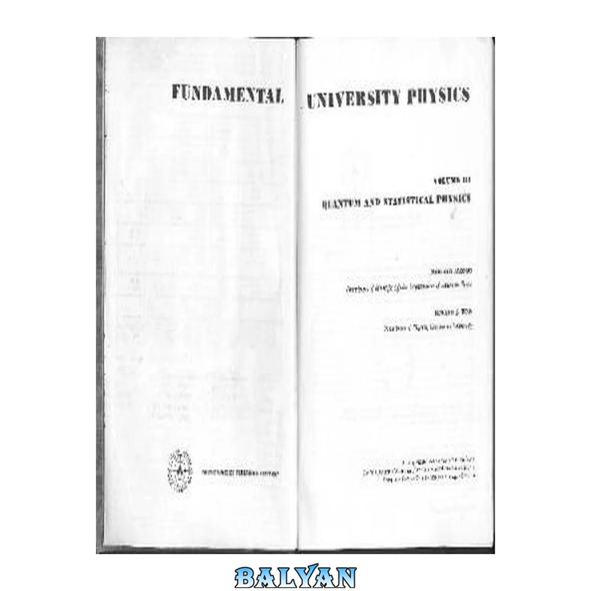 جلد کتاب Fundamental University Physics - Quantum and Statistical Physics Vol 3