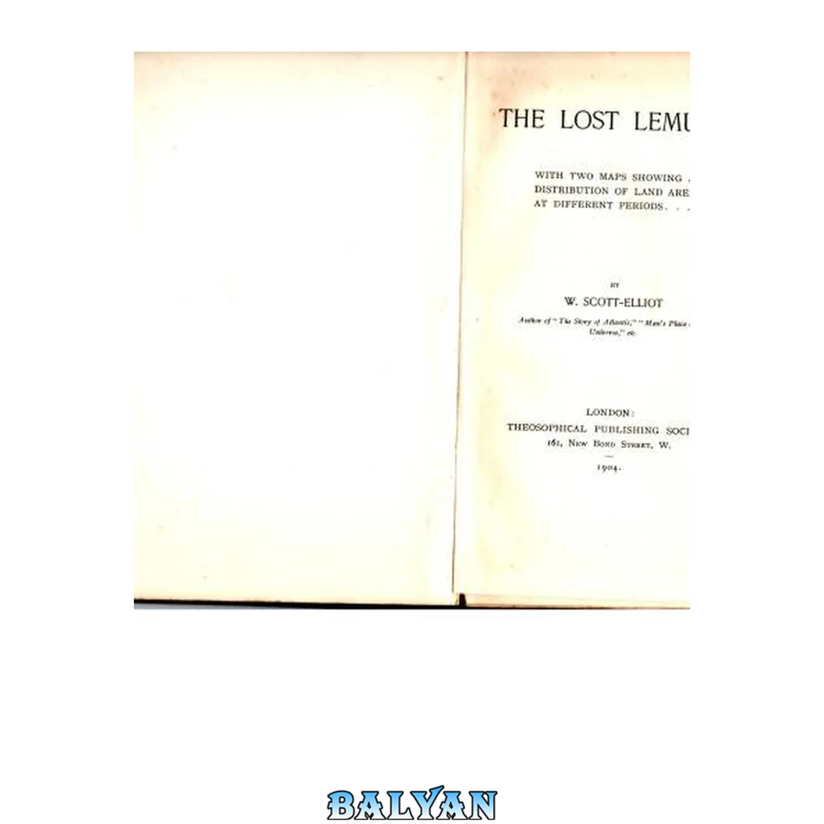 جلد کتاب The Lost Lemuria