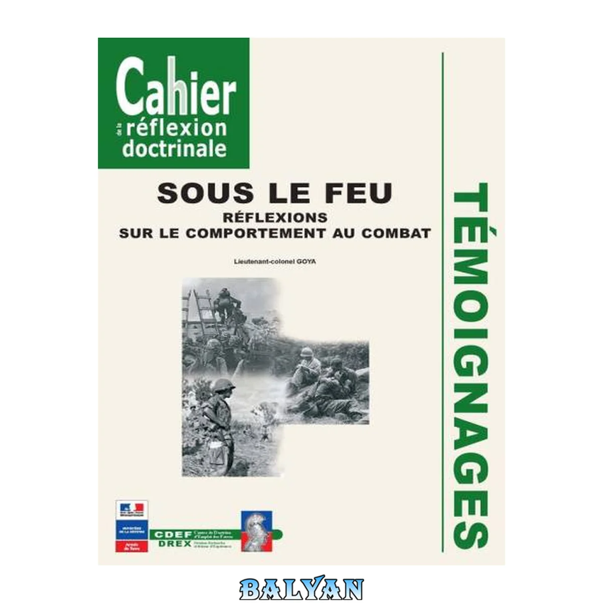 جلد کتاب Sous le feu