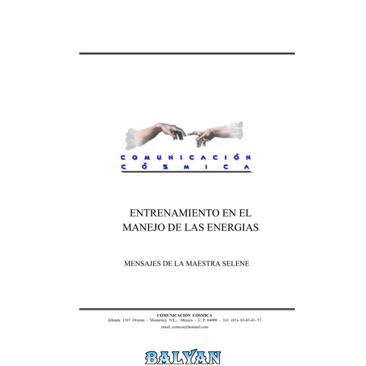 جلد کتاب Entrenamiento En El Manejo De Las Energias