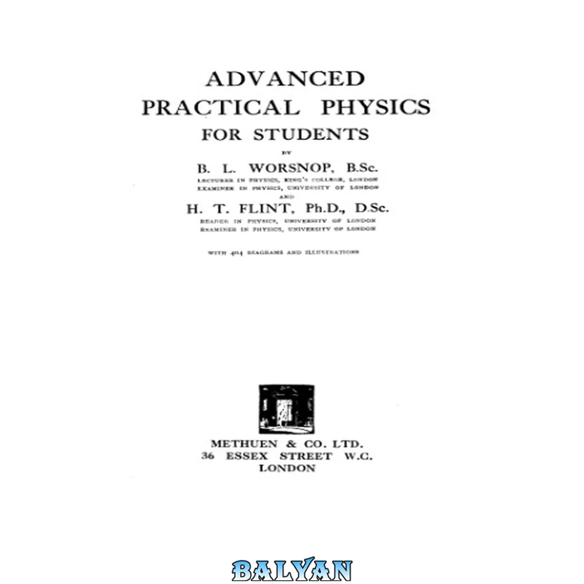 جلد کتاب Advanced Practical Physics for Students