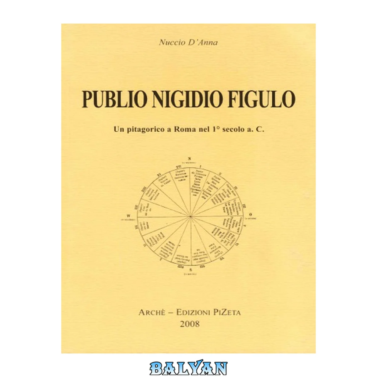 جلد کتاب Publio Nigidio Figulo. Un pitagorico a Roma nel 1° secolo a. C.