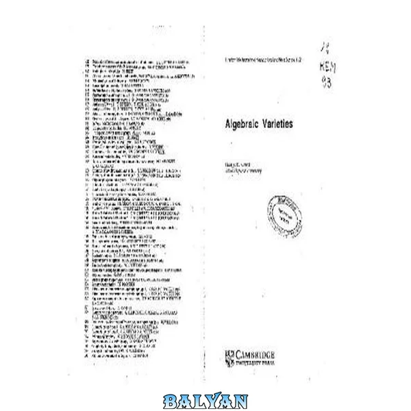 Algebraic Varieties
